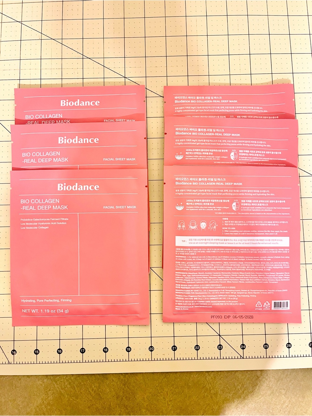BIODANCE bio-Collagen Real Deep face Mask - Pink Facial Sheet Mask (6sheets set)